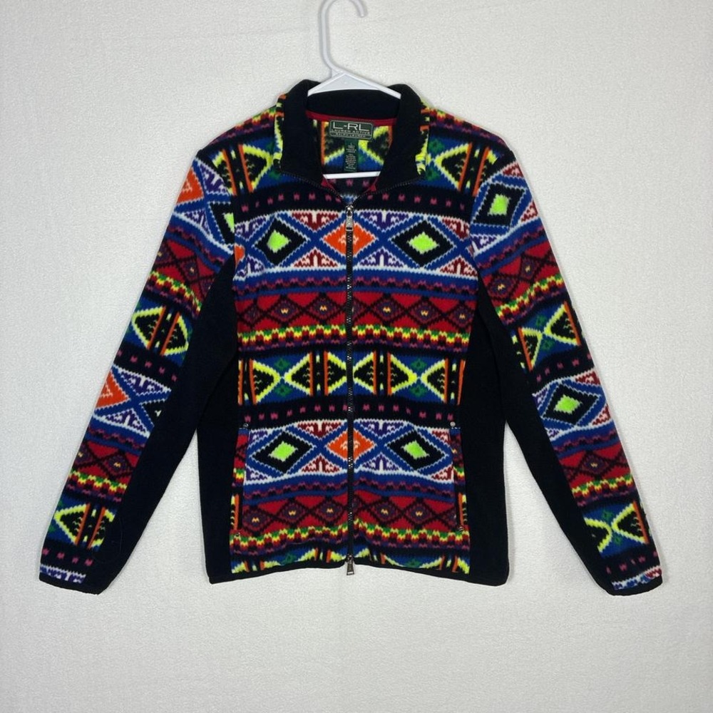 Lauren Ralph Lauren Southwestern fleece jacket woman's Lg